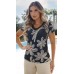 034354 - Blusa Manga Curta Ramany Estampada